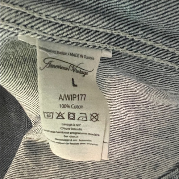 American Vintage Blue Denim Chore Jacket - Picture 9 of 9
